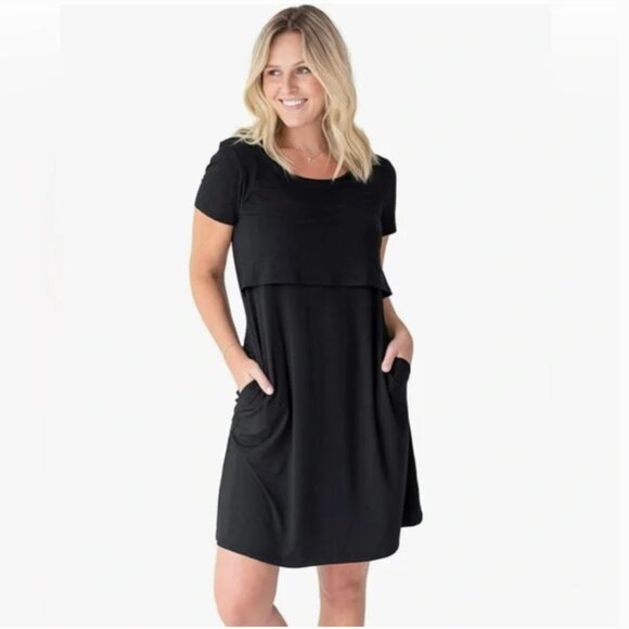 NWT Kindred Bravely Eleanora Bamboo Maternity & Nursing Dress - Picture 1 of 8